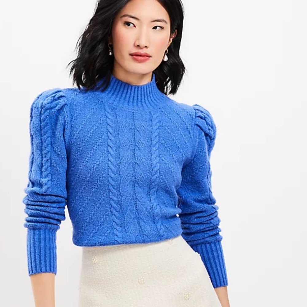 Loft Puff Sleeve Cableknit Sweater
Loft Sweater